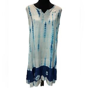 New - AREA STARS ~ Tie Dye Malta Short Dress In Blue XS 100%  VISCOSE